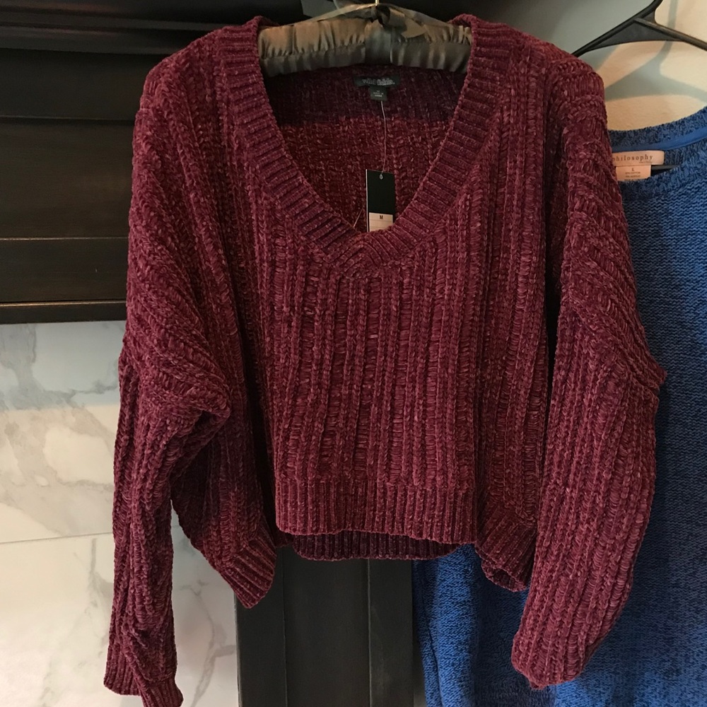 chunky knit sweaters cropped slouchy n…